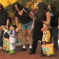 Kids in costume at the BOOtanical