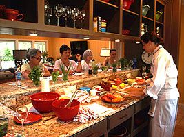 cooking class at Clark Gardens