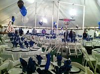 Evening event in heated tent